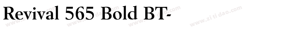 Revival 565 Bold BT字体转换